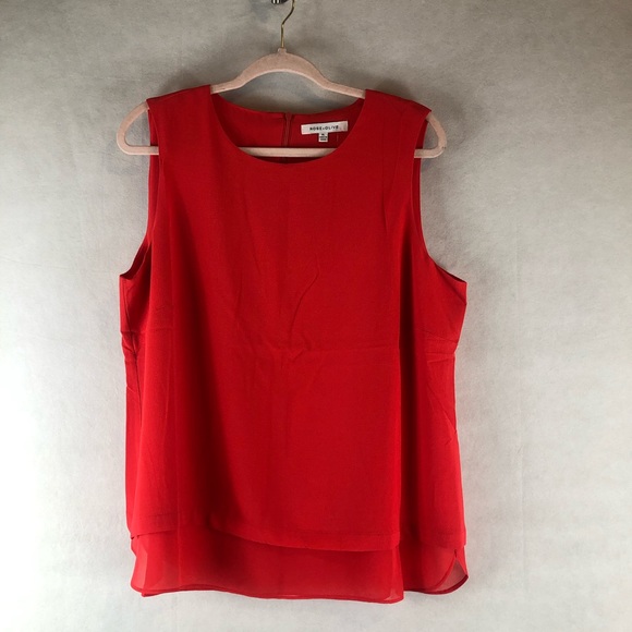 Rose+Olive XL orange blouse sleeveless - Picture 2 of 5